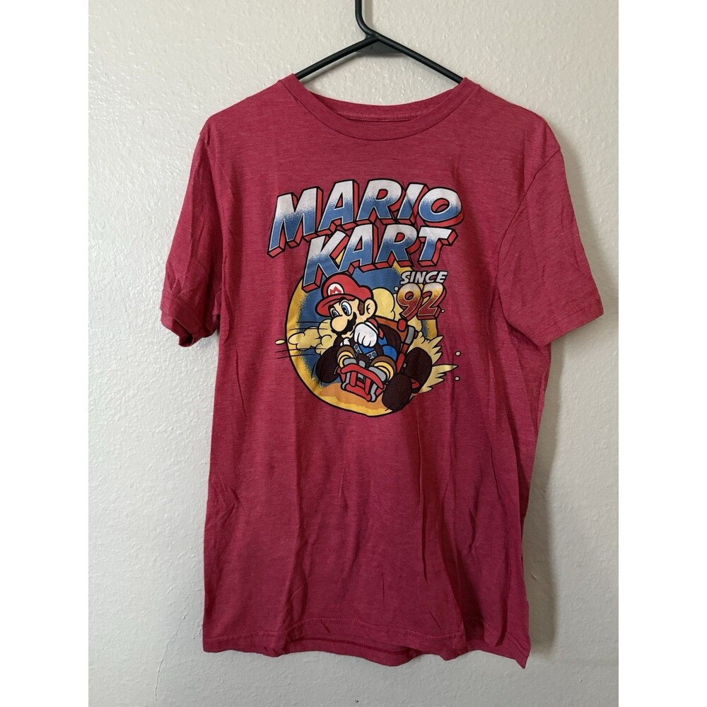 Mario Kart T-Shirt Medium Red, Short Sleeve, Since '92, Super Nintendo Gamer Tee